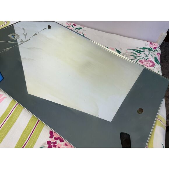 Etched top mirror vintage wall mirror must see - Picture 4 of 8